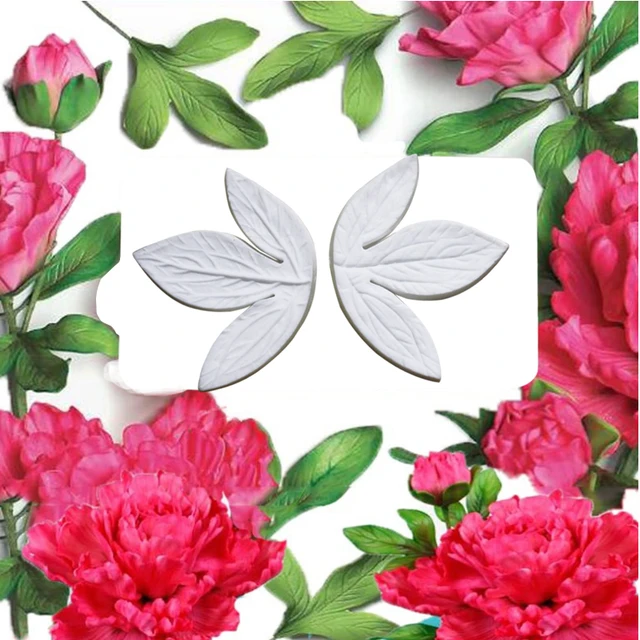 Új Bazsaróbalevelet Szirom Szilikon Penész Vénerek Fondant Agyag Gumpast Penész, Cukorcraft Szerszámok Torta Díszítő M2817 - Image 3