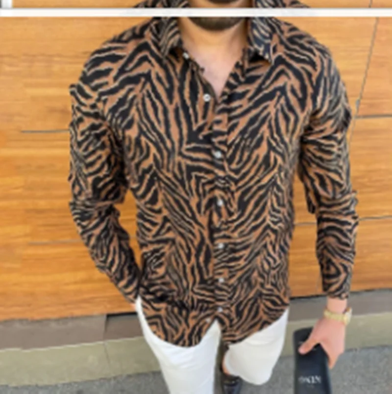 Casual Men Slim Fit Print Party Club Shirt Luxury Brand Printed Shirt 2021 Spring and Autumn Men Fashion Trend Long Sleeve Shirt Casual Men Slim Fit Print Party Club Shirt Luxury Brand Printed Shirt 2021 Spring and Autumn Men Fashion Trend Long Sleeve Shirt