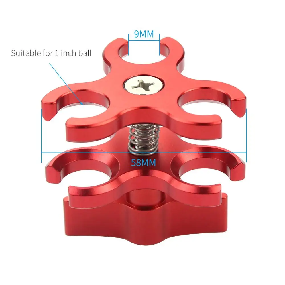 

Aluminum CNC Butterfly Clip Diving Lights Arm Connected Accessories Clip Adapter Bracket Holder for Gopro Action Camera