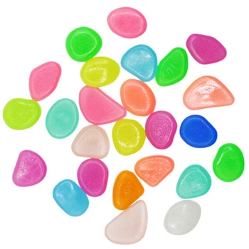 

Garden Glow in the Dark Luminous Pebbles for Walkways Plants Aquarium Decor Glow Stones Garden Decoration