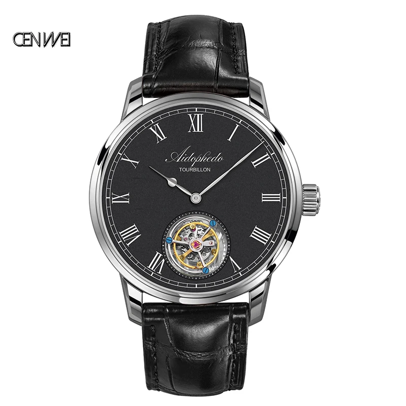 Real Tourbillon ST8230 мужские деловые повседневные часы Aidophedo Мужские механические из