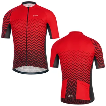 

2019 Men Red GORE Pro Bicycle Wear Short Sleeve Racing Cycling Jersey Clothing Quick Dry Maillot Culotte wear Jersey