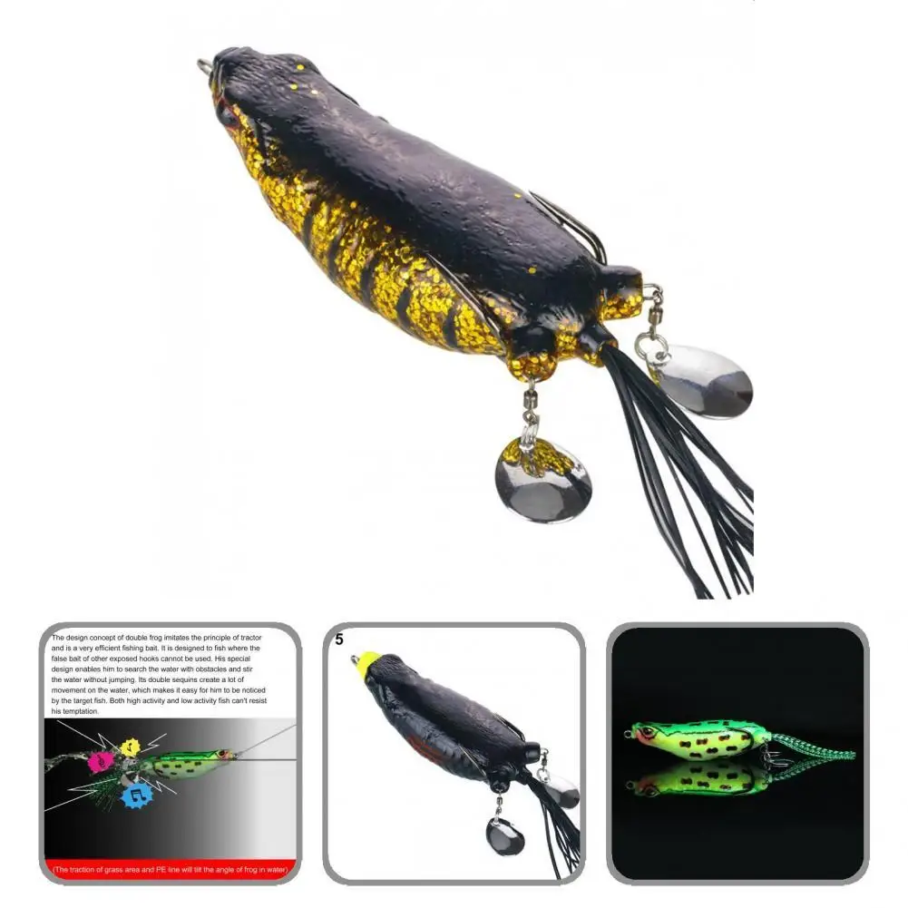 Artificial Bait Silicone Huge Frog Bait Multi Color Soft Delicate Strong  Flexible Huge Frog Bait