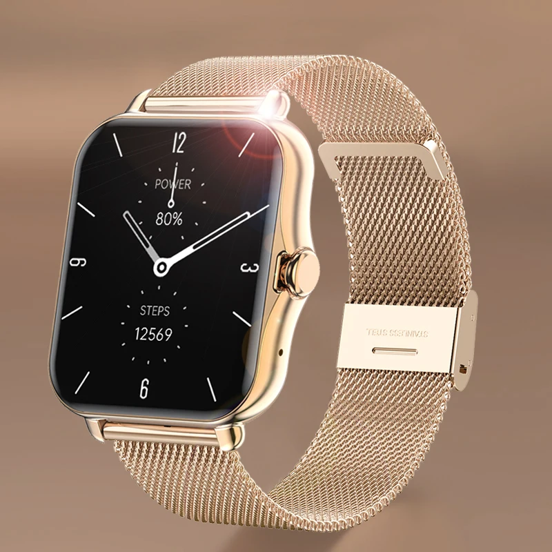 GEJIAN-reloj inteligente para hombre y mujer, pulsera con llamadas, Bluetooth, ECG, rastreador de Fitness, resistente al agua, pantalla táctil de 1,69 pulgadas, para Android e iOS