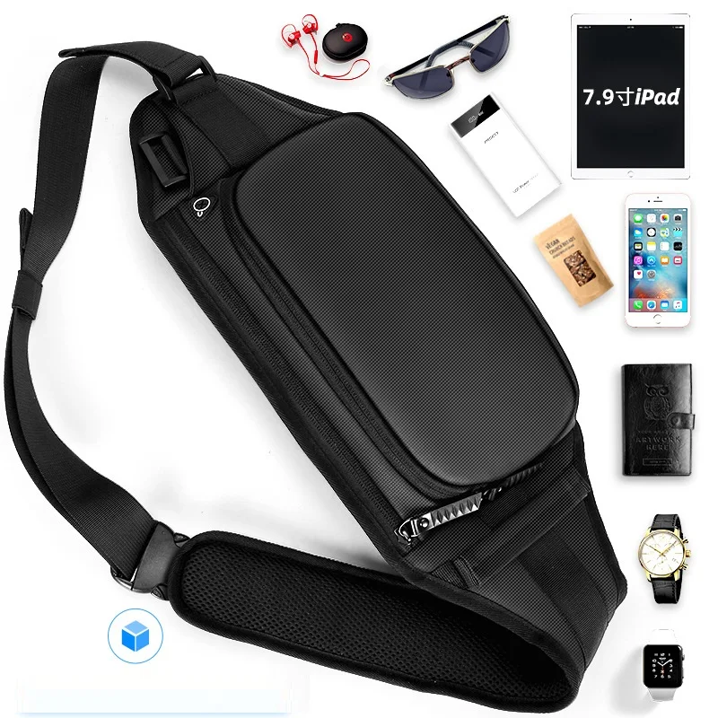 Tagdot Waterproof Shoulder Bag Men Crossbody Fashion Outdoor Motion Chest Bag Men Leisure Travel Anti-theft Cycling Waist bag