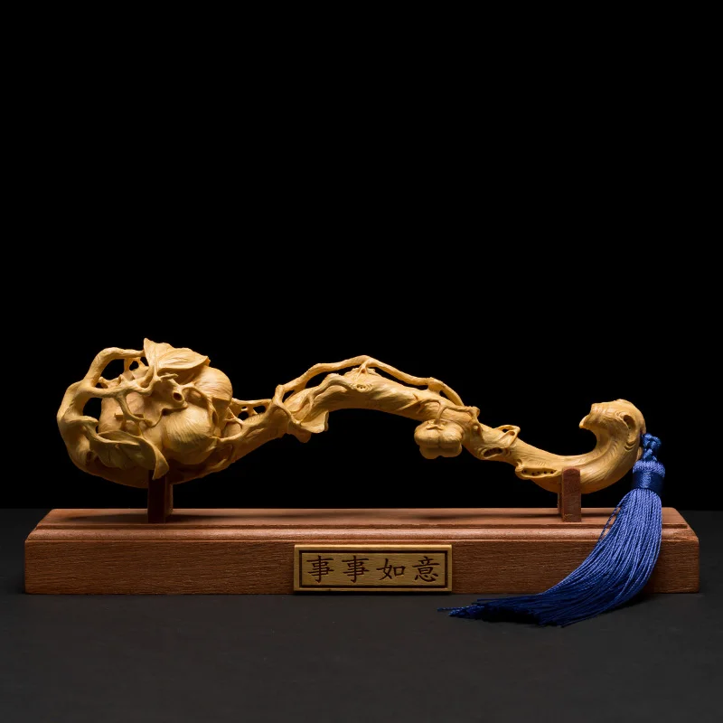 Ruyi резьба из самшита гостиной крыльцо украшения дома искусство и ремесла офиса Zhaocai все Ruyi бизнес открытие подарки