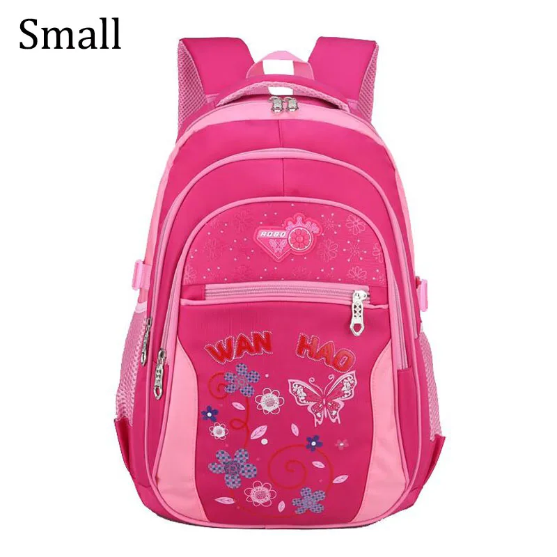 Small Rose Red Школьный ортопедический Рюкзак для начальной школы для девочек, модная школьная сумка с цветами, Детская милая сумка для книг, детская школьная сумка, mochila escolar - Цвет: Small Rose Red