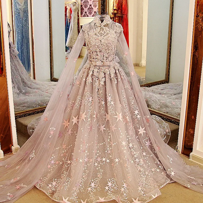 Vestido De Novia, свадебное платье с высоким воротником и длинным рукавом, высококачественное свадебное платье принцессы для невесты, милое романтичное кружевное свадебное платье с цветочным рисунком