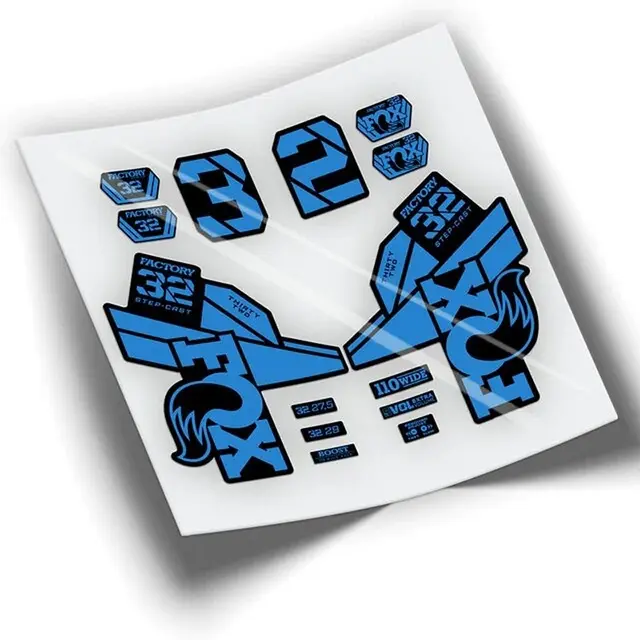 FOX 32 FACTORY SC 2021 various colors bicycle fork stickers Blue Sky