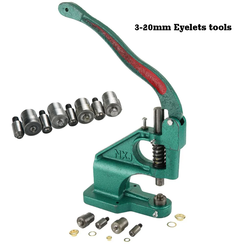 Free Shipping 1pcs Press Punch Machine 3 Die Eyelet Hand Tool Banner Flag eyelets tools
