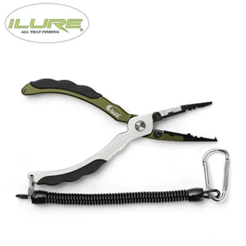 

Aluminum Alloy Fishing pliers Split Ring Rubber handle Non-slip Cutter Cutting