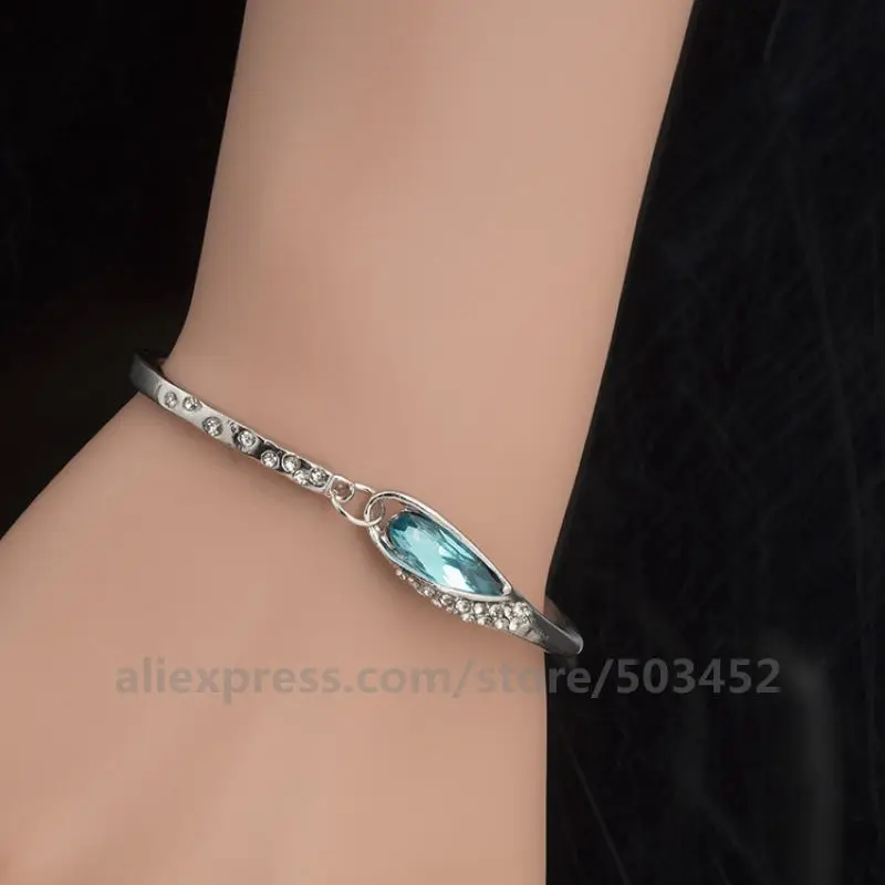 200 шт/партия браслет из циркония Femme приятные подарки браслет серебряный цвет Модный женский браслет для женщин
