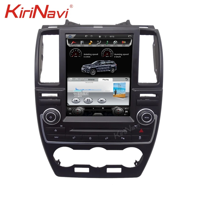 Discount KiriNavi 6 Core PX6 4+32G Tesla Style Vertical Screen 10.4” Android 8.1 Car DVD Player For Land Rover Freelander 2 2007-2015 4G 3