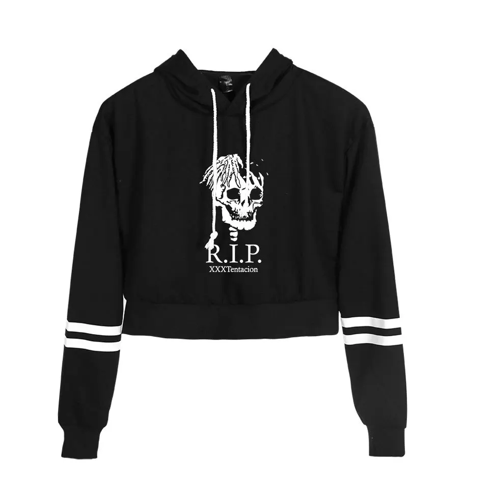 Модный принт sudadera xxtentacion толстовки с капюшоном женские укороченный топ рубашка пуловер Толстовка Revenge Harajuku одежда