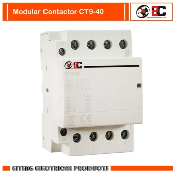 

CT9-40 4P 40A 110V~ 230V~ 50/60HZ Modular Contactor Standard guide rail installation IEC/EN61095
