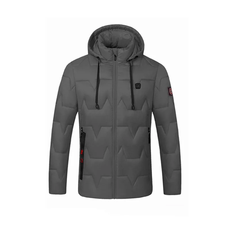 

Men Women USB Electric Heating Hooded Coat Waterproof Winter Vest Jacket Warmer