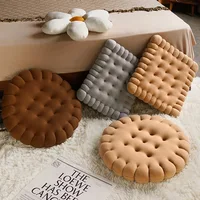 Real life Biscuit Shape Plush Cushion Soft Creative Pillow Chair Car Seat Pad Decorative Cookie Tatami Back Cushion Sofa Home 1