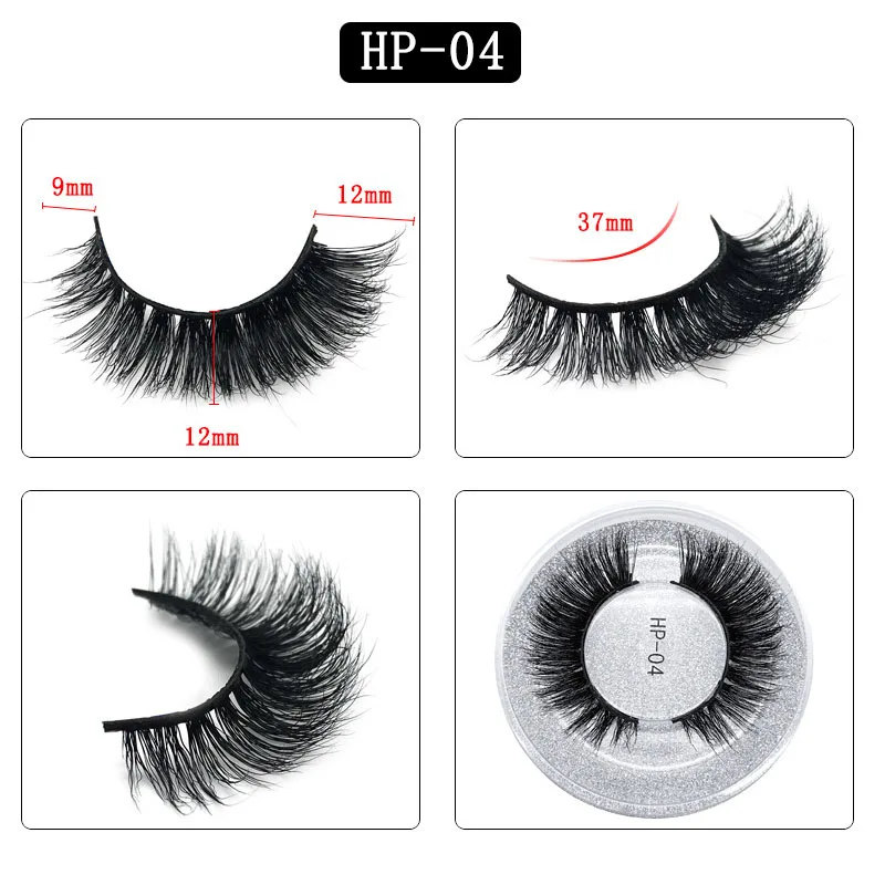 Eyes Dancing 1Pair 3D Mink Lashes Soft Handmade Eyelashes Natrual Long Eyelash Extension Tool Makeup Charm Volume Hair Lashes - Цвет: HP-04
