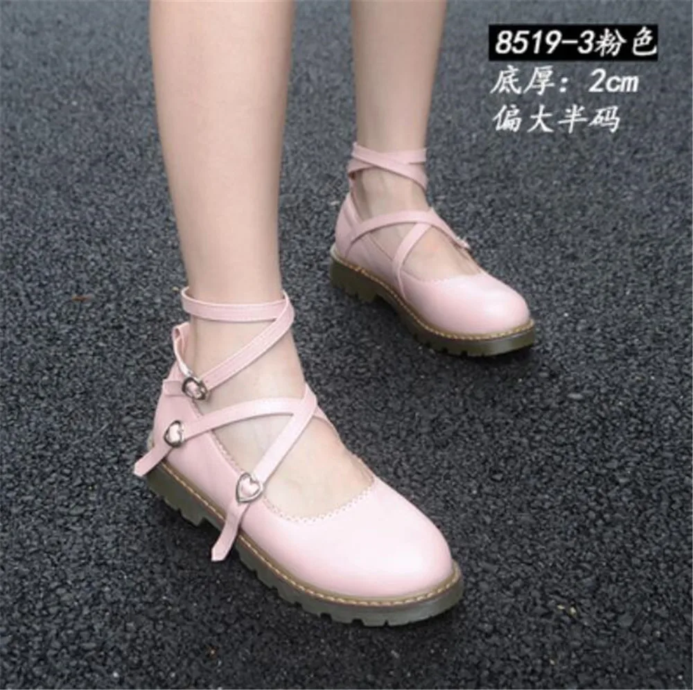 Обувь в стиле Лолиты школьная форма для японской средней школы обувь из искусственной кожи в стиле Лолиты B383