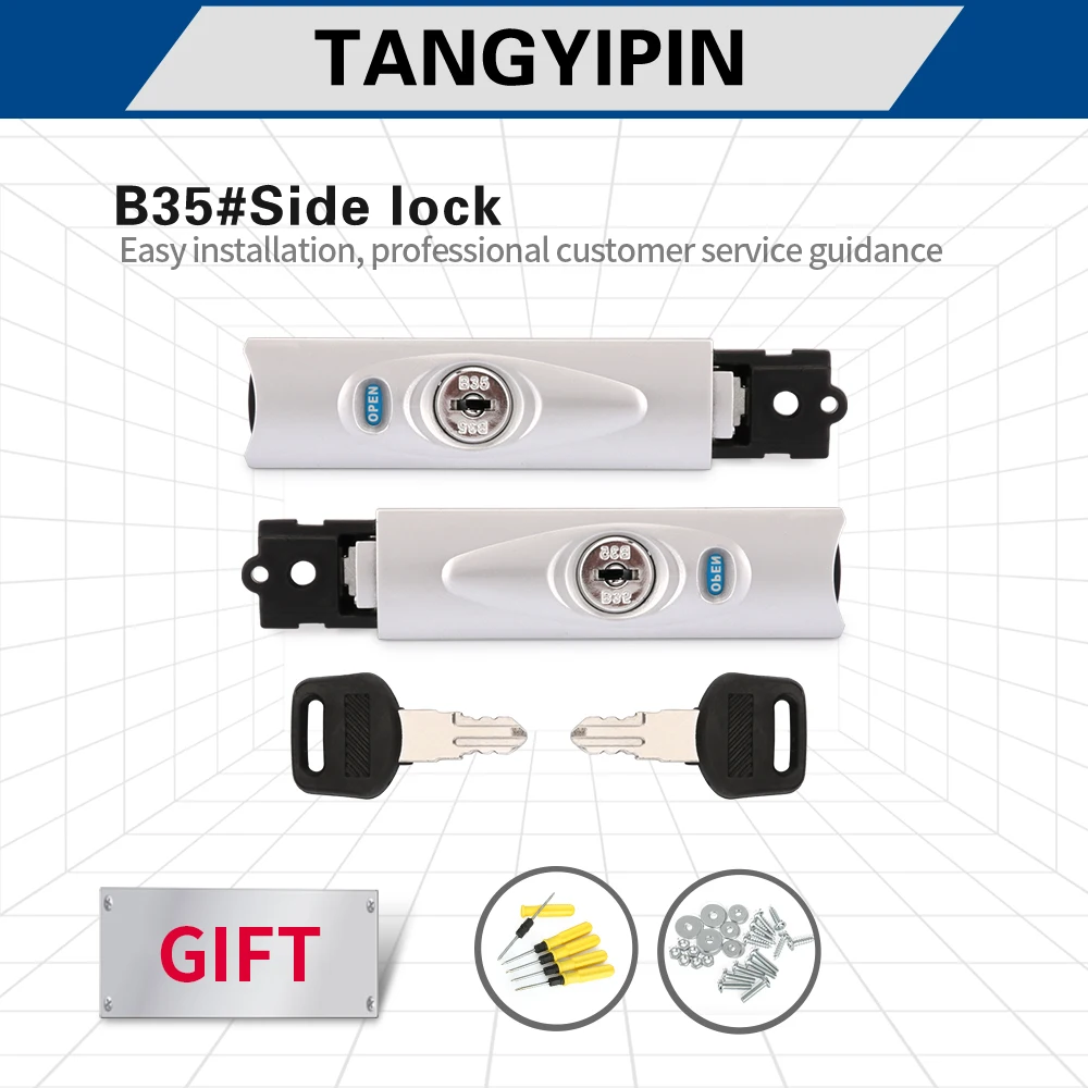 TANGYIPIN B35 Trolley case locks accessories with keys fixed zipper luggage anti-theft side lock suitcase solid general lock