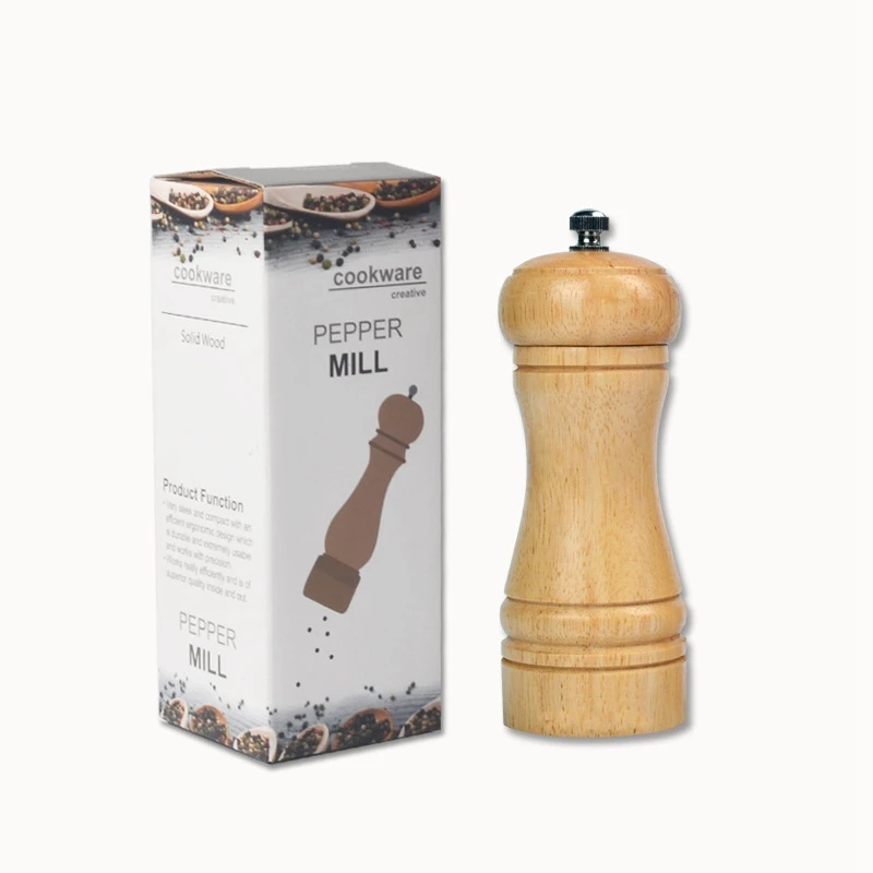 Botique-2Pcs мельницы для соли и перца, мельница для перца из твердой древесины с сильной Регулируемая дробилка-кухонные инструменты