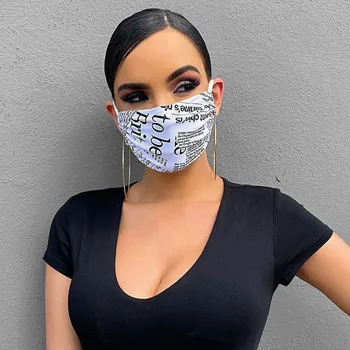 

Adult Mask PM2.5 Anti-Pollution Mask Women Print Washable Anti-Dust Smoke Anti-fog Anti-ultraviolet Breathable Mask #30