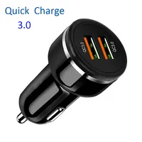 QC 3.0 quick charge universal Plug car charger usb 3.0 a car charging double USB QC3 0 car charging fast charge for mobile Phone