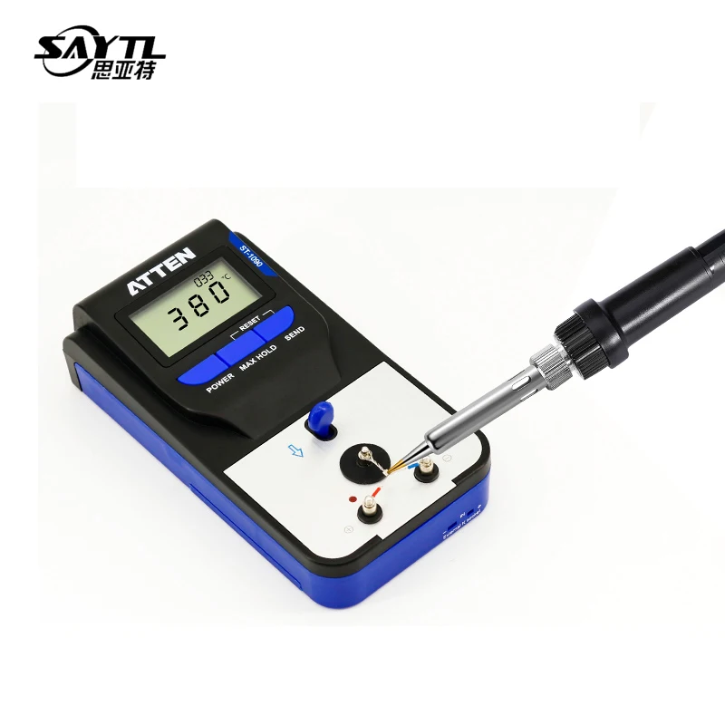 ATTEN ST-1090 납땜 인두 팁 + 10pcs 무연 센서를위한 고정밀 디지털..