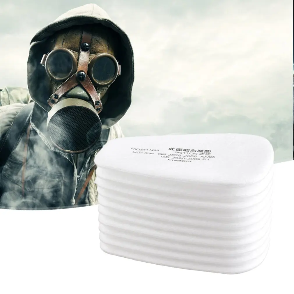 10 шт 5N11 N95 фильтр хлопковый фильтр 501 Сменный фильтр для 6200/7502/6800/Пылезащитная маска химическая защита