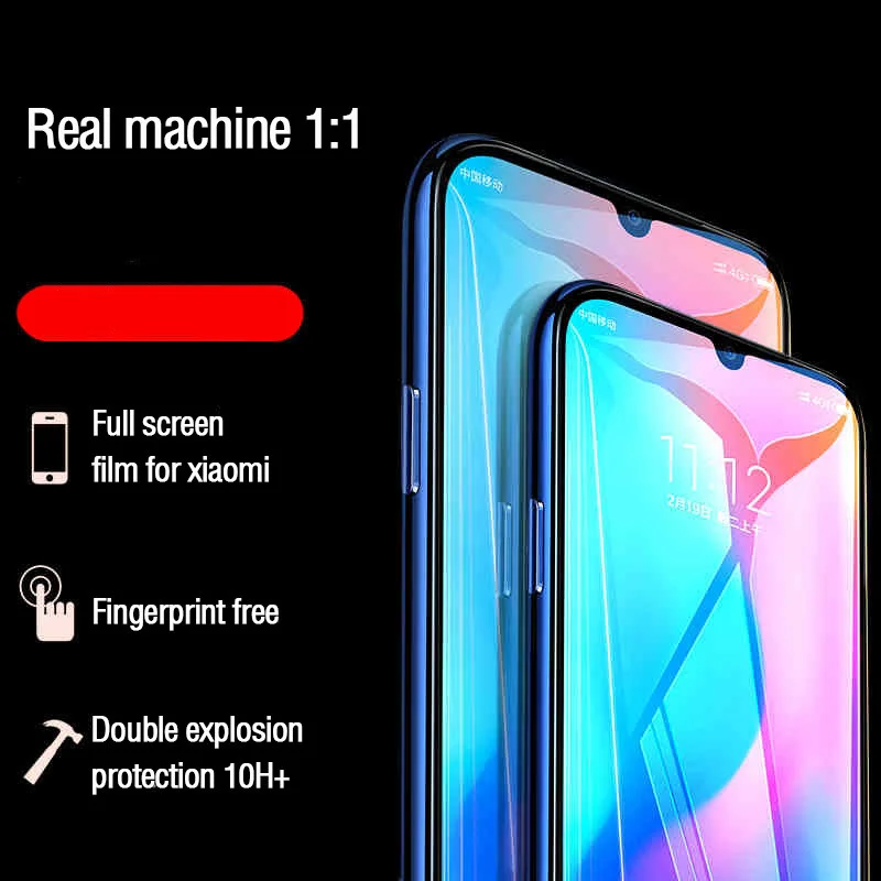 2 шт полная клеевая Защита экрана для Xiaomi Redmi Note 8, закаленное стекло, полное покрытие для Xiaomi Redmi Note 8, 9 H, 2.5D Пленка премиум класса