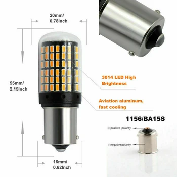 

1156 BA15S 3014 144SMD Turn Signal Light LED Error-free 12-24V Exterior