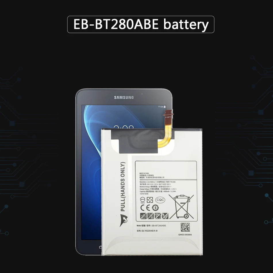 Подлинная планшетный Батарея EB-BT280ABE 4000 мАч для Samsung Galaxy планшет Tab A 7,0 SM-T280 T280 T285