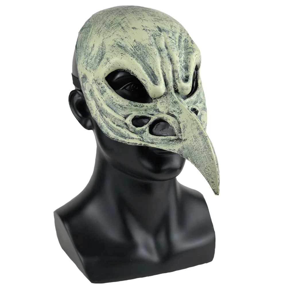 Карнавальная птица маска с клювом Косплей животные ворона панк половина лица маски маскарад Хэллоуин вечерние реквизит