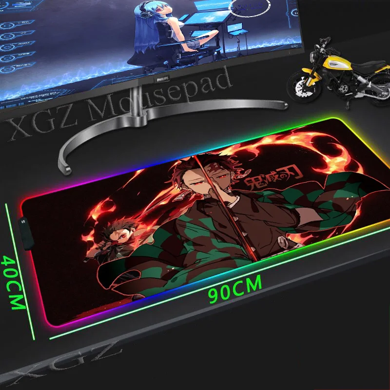 XGZ большой RGB коврик для мыши черный замок край анимированный призрак компьютерный клинок стол коврик скорость резиновая нескользящая 900x400/800x300