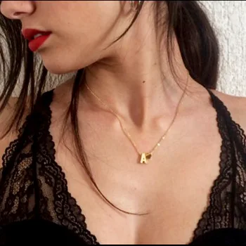 

Collar gargantilla con nombre de pequeña inicial, colgante de 26 letras y corazón, Collar personalizado para mujer, collar de re