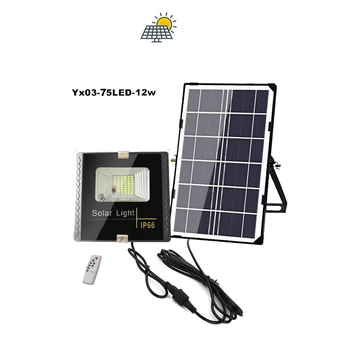 

100/75 Led solar light lamp floodlight LED Led Outdoor Waterproof for Garden Wall Adjustable Mode Rotable Pole Emergency indoor