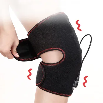 

3 Gears USB Charging Pain Relief Electric Support Massager Adjustable Temperature Heated Soft Protective Keep Warm Knee Pad