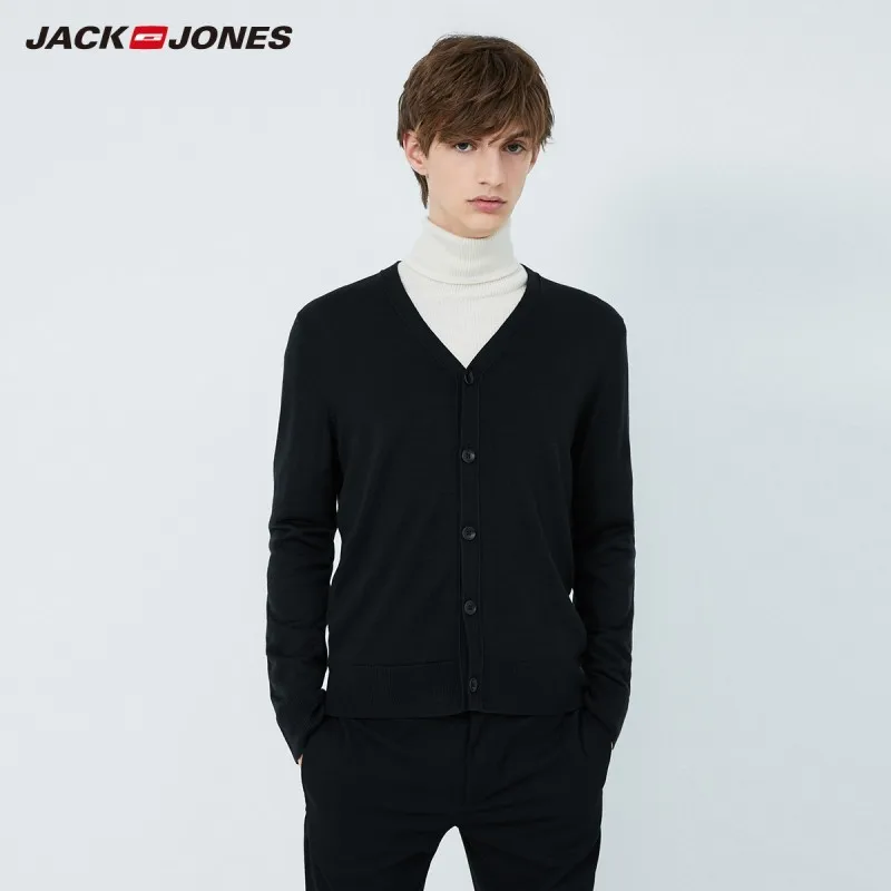 JackJones мужской вязаный кардиган с v-образным вырезом смарт-кэжуал 219424502