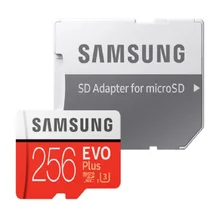 SAMSUNG EVO + Micro SD 256 GO SDHC 100 MO/S De Carte Mémoire Classe 10 C10 UHS-I TF/SD Cartes Trans Flash SDXC