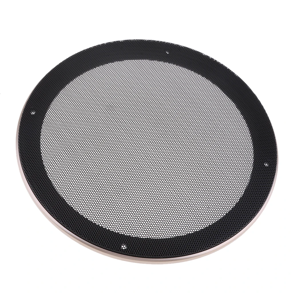 8Inch Replacement Round Speaker Protective Mesh Cover Case With 4 Pcs Screws Champagne