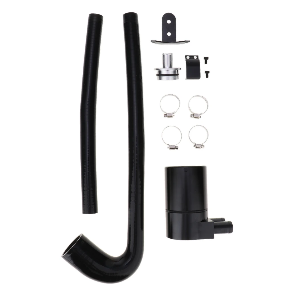 Engine Baffled Oil Catch Tank Can Reservoir Breather Filter Hose Set for BMW N54 335