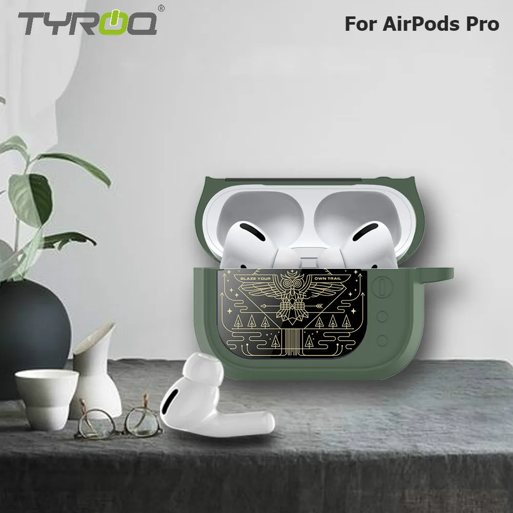 Силиконовый чехол TyRoq для Apple AirPods Pro с брелоком идеально подходит защитный 3