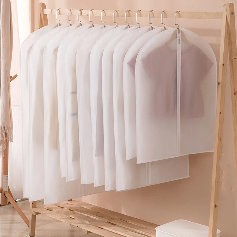 PEVA 소재 의류 더스트 커버 두꺼운 반투명 걸이형 먼지 봉투 아동복 수납 ..