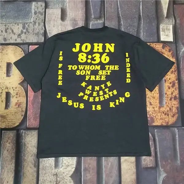 И надписью «Jesus Is King футболка с длинными рукавами Для мужчин Для женщин высококачественный хип-хоп Футболка Небесно различных Ele Для мужчин ts свежий Стиль и надписью «Jesus Is футболка King
