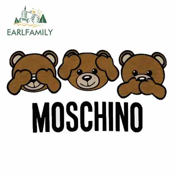 

EARLFAMILY for Moschino Bear Logo Car Sticker Motorcycle Car Door Computer Bumper Waterproof Laptop Computer Decals