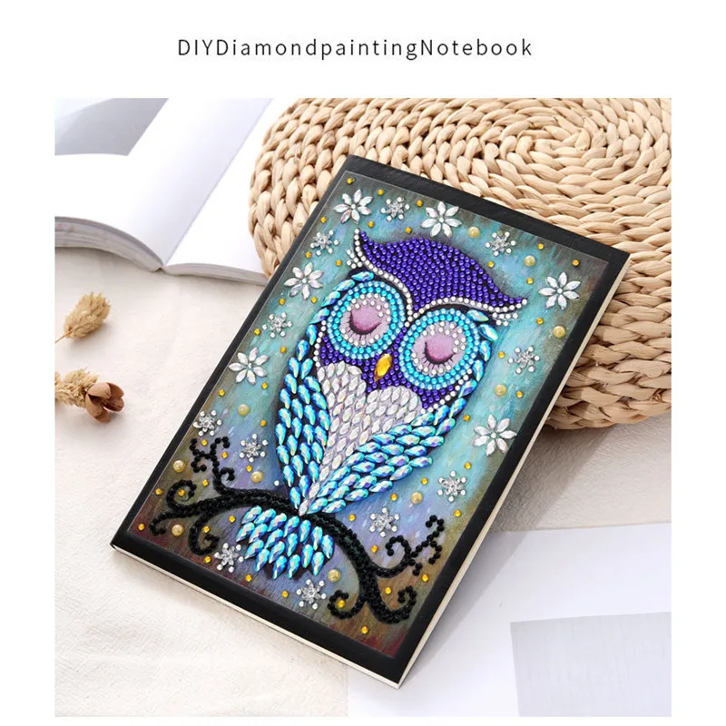 Opening Season Diamond Painting Notebooks Special Shaped New Arrivals Diary Book Diamond Embroidery Sale A5 Mosaic Painting Gift - Цвет: Белый