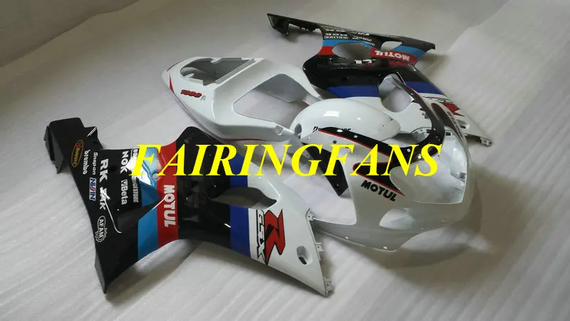 Набор обтекателей для GSXR600 750 K1 01 02 03 GSXR 600 GSXR750 2001 2002 2003 белый черный Обтекатели Кузов+ подарки SH26