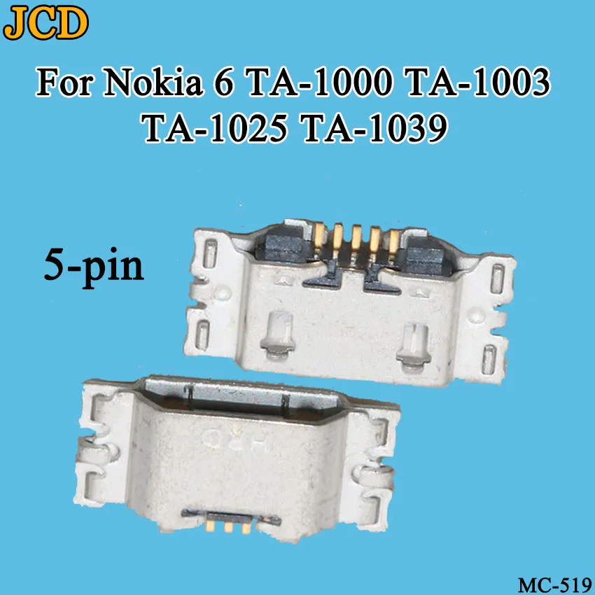 JCD 30 шт./лот для Nokia 6 TA-1000 TA-1003 Micro usb зарядная док-станция разъем для зарядки порт разъем