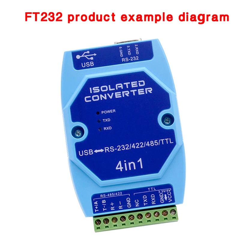 Оптическая изоляция USB к RS485 422 232 интерфейс промышленного класса Молниезащита USB к последовательному порту конвертер