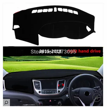 

For Hyundai Tucson 2015-2018 Anti-UV Dashboard Cover Mats Non-Slip Dash Mat Dashmat Black Carpet Cover Car Accesssory
